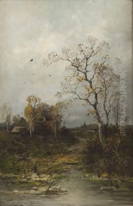 Herbstliche Landschaft by Heinz Flockenhaus