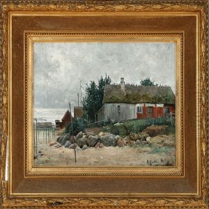 Houses At Kivik, Swedish by Carl Flodman