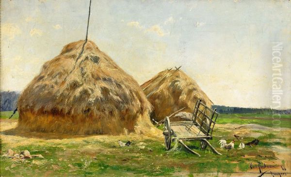 Sommarlandskap Med Hovolmar Och Hons - view 1
