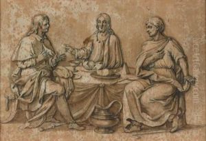 Le Christ Et Les Pelerins D'emmaus by Dominique Florentin