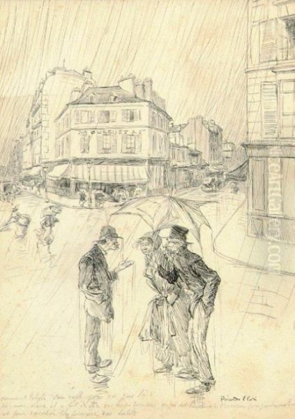 Scene De Rue Au Pied De La Butte - view 1