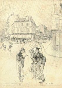 Scene De Rue Au Pied De La Butte by Ricardo Flores