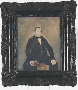 Bildnis Eines Sitzenden Herrn Mit Buch. by Johann Christian Flury
