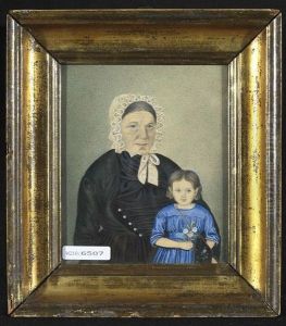 Frau Zapfel-studer Mit Kind. 1845. by Johann Christian Flury