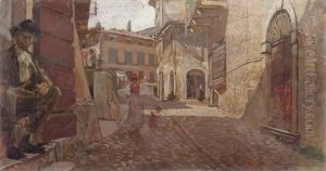 Piazza Di Paese by Ruggero Focardi