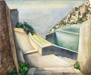 "capri Iii. Treppe Mit Blick Zum Meer" "capri Iii. Treppe Mit Blick Zum Meer"