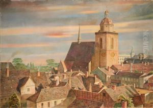 Dessau Xv. Blick Uber Die Stadt Auf Die Schlosskirche St. Marien Dessau Xv. Blick Uber Die Stadt Auf Die Schlosskirche St. Marien