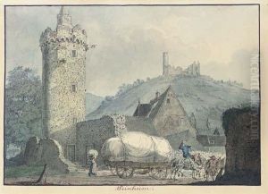 View Of Weinheim On The River Necker by Carl Philipp Fohr