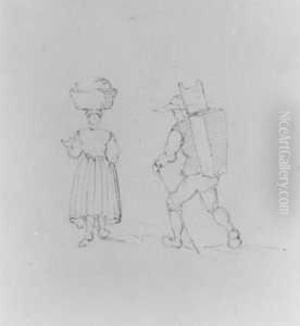 Hausiererpaar. by Carl Philipp Fohr