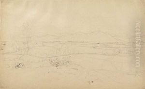 Blick Auf Den Chiemsee Von Der Ratzingerhohe Aus. 1839 by Daniel Fohr