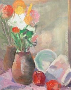Bodegon Con Florero. by Mariano Foix
