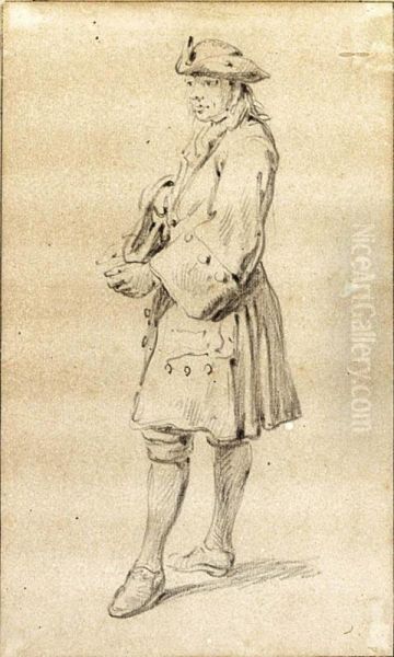 Study Of A Standing Man In A Hat - view 1