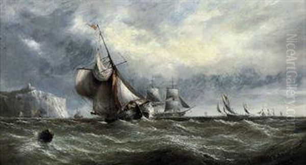 Trading Vessels In The Channel Off Dover - view 1