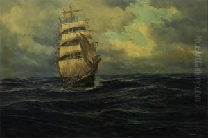 Sem Titulo - Marinha Com Veleiro De 3 Mastros by Poppe Folkerts