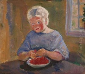 Gutt Med Jordbaer by Bernhard Folkestad