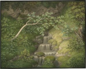 Waldstuck Mit Felsen Und Kleinem Quellwasserfall by Rudolf Follenweider
