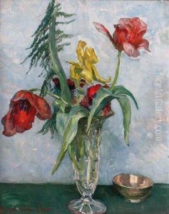 Vase De Tulipes by Constantin Font