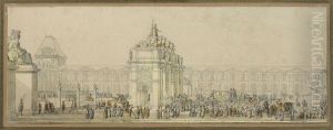 Entree Triomphale Sous L'arc Du Carrousel Au Louvre
