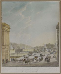 Vue De La Place De La Concorde by Pierre Francois L. Fontaine
