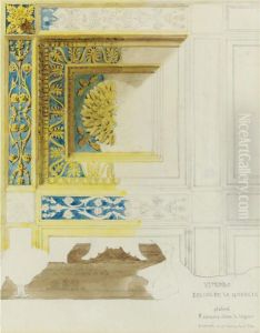 Ceiling Design For The Church Of Quercia In Viterbo by Pierre Francois L. Fontaine