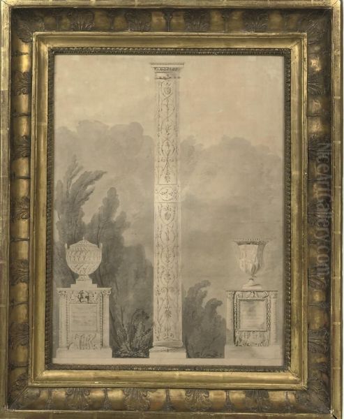 Design For A Monument, Possibly For The Villa Albani, Rome - view 1