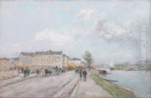 La Seine A Suresnes by Des Andre Fontaines