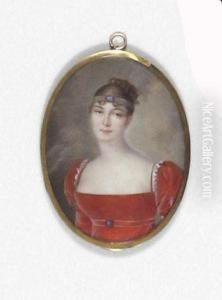 Bildnis Einer Dame In Rotem Kleid
Mit Kameeschmuck. by Jean Francois Gerard Fontallard