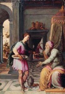 Isaac And Jacob by Prospero Fontana