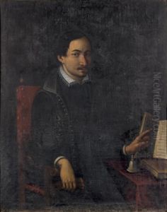 Portrait D'un Homme Lettre by Prospero Fontana