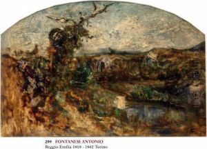 Mattino In Ottobre by Antonio Fontanesi
