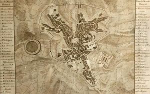 Map Of Pianta Della Citta Di Siena, From Il Viaggio Pittoricodella Toscana by Francesco Fontani