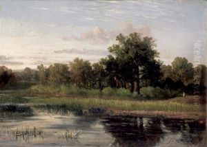 Personnage Au Bord D'un Etang by Horace Antoine Fonville