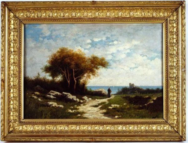 Paysage Anime Ou Chateau Enbord De Mer - view 1