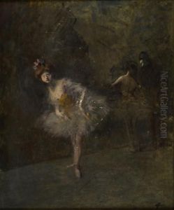 Ballerines Dans Les Coulisses by Jean-Louis Forain