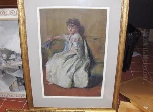 Portrait Of A Seated Lady by Charles Stuart Forbes