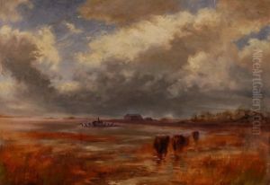 Cattle By The Lakeside by John Colin Forbes