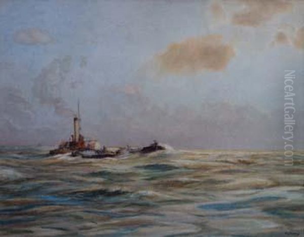 Tug-boat In Calm Waters - view 1