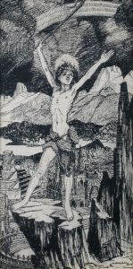 Greek Shepherd On A Rock