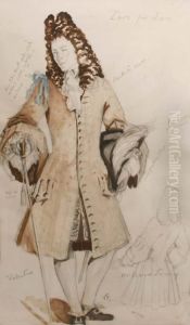 British Costume Design For Barrie Liveseyas Valentine In Love For Love At Sadler's Wells 1935 by Vivian Forbes