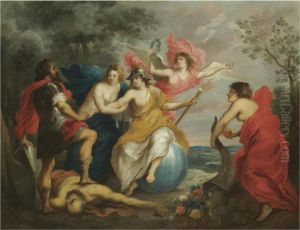 An Allegory Of Good Government - Minerva Protecting Ceres Fromwar by Gilliam Forchondt