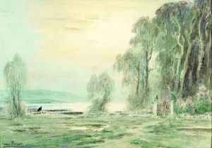 Penseur Au Bord Du Lac by Henri Foreau