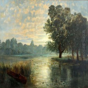 Summer Morning At A Forest Lake by F. Forest