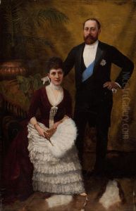King Edward Vii And Queen Alexandra by Amedee Forestier
