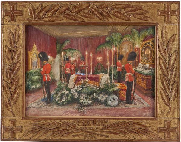 Queen Victoria Lying In State At Osborne House - view 1