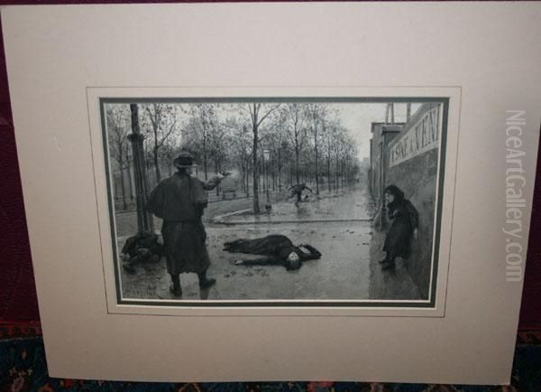 French Street Scene, The Shooting - view 1