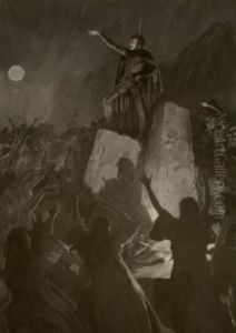 Sir Henry Irving As Mephistopheles In The Brocken Scene In Faust(lyceum Theatre, 1902) by Amedee Forestier