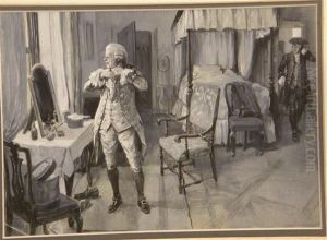 Theactor Preparing For Stage by Amedee Forestier