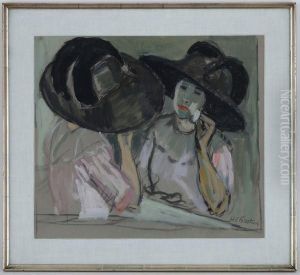Elegante Devant Le Miroir by Henri Claudius Forestier