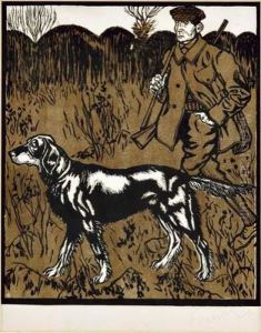 Chasseur Et Son Chien by Henri Claudius Forestier