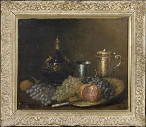 Still Life With Fruit And Goblets by Paul Foret